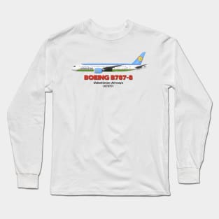 Boeing B787-8 - Uzbekistan Airways Long Sleeve T-Shirt